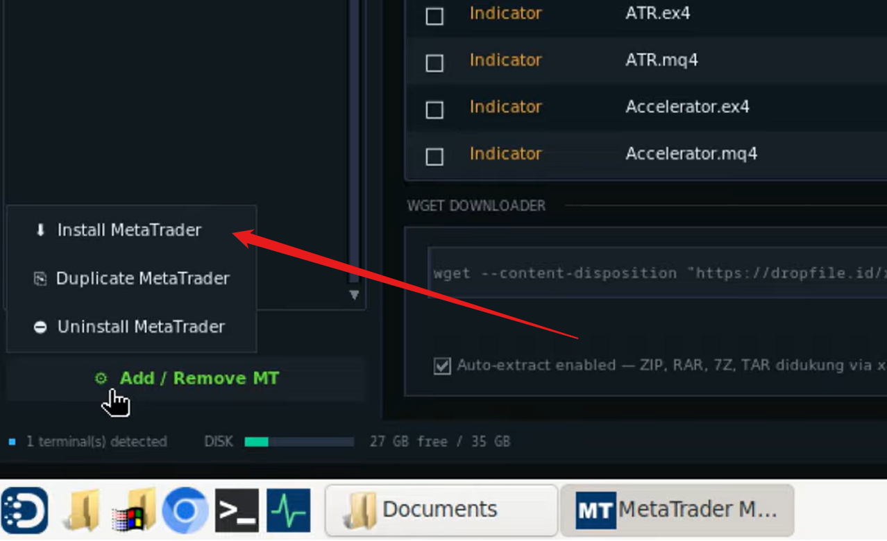 Select MetaTrader