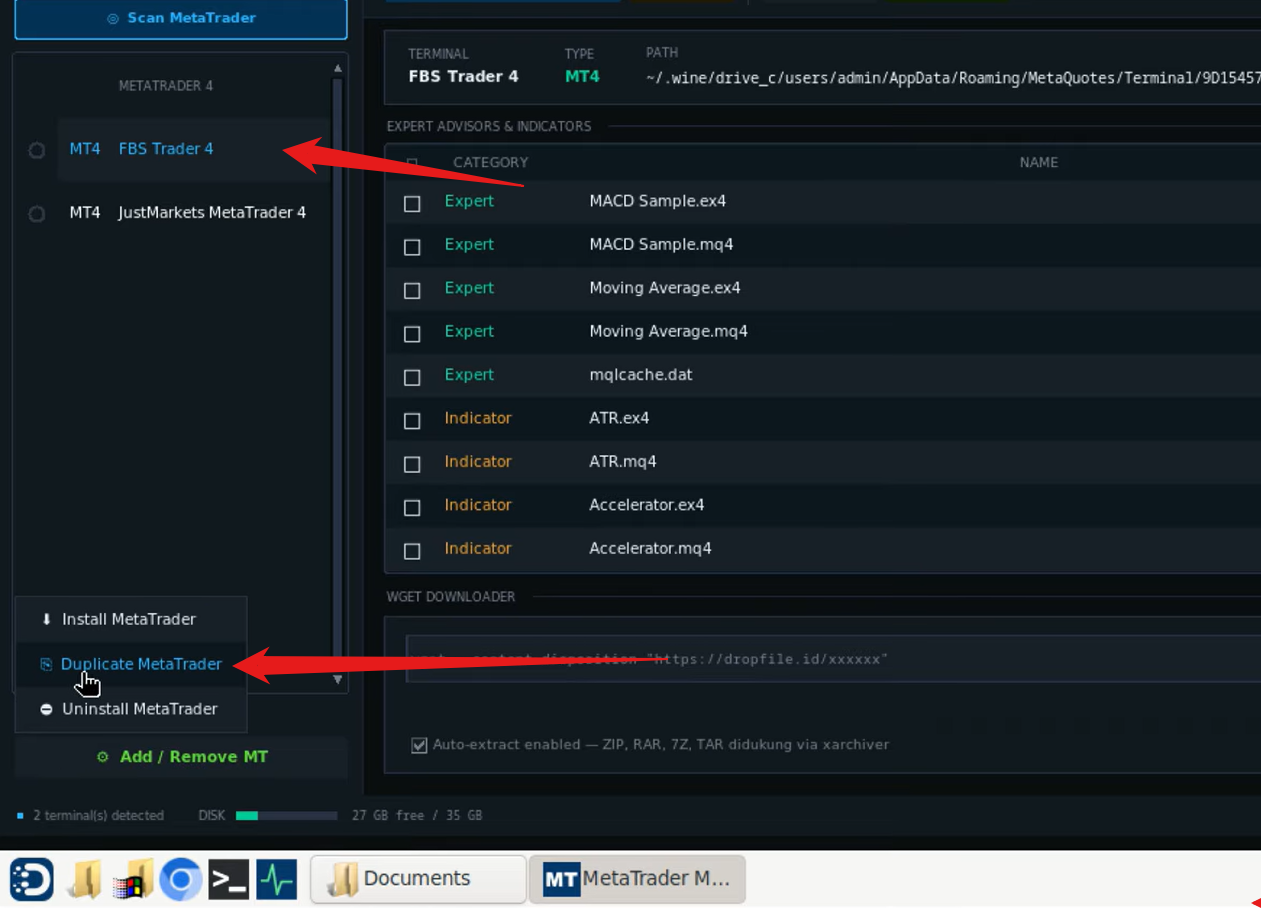 Duplicate MetaTrader